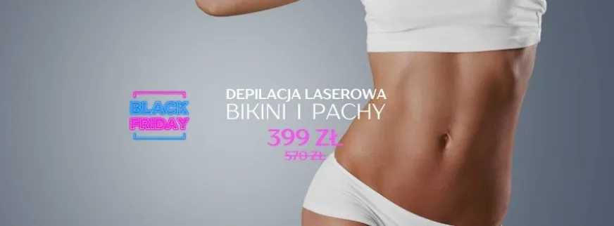 Depilacja laserowa – bikini płytkie + pachy